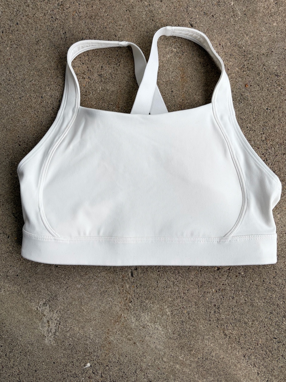 Old Navy White Racerback Sports Bra